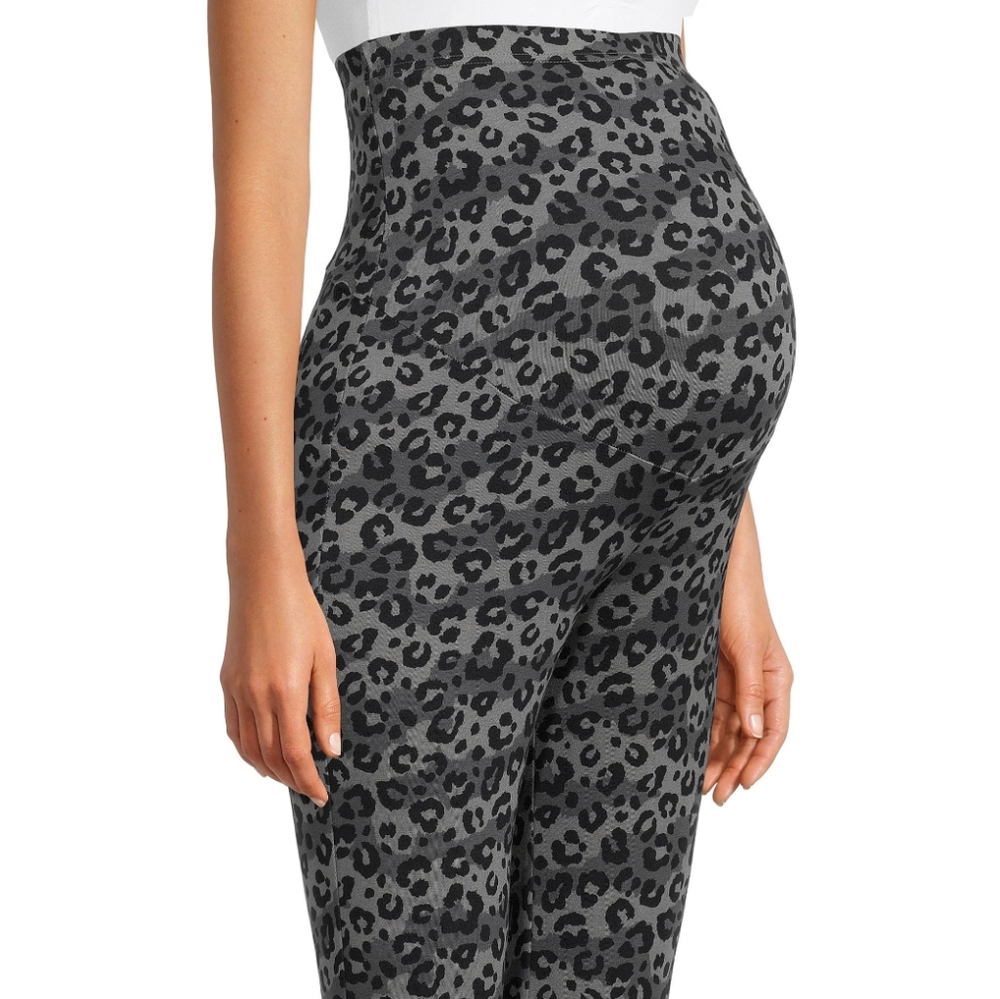 Time and Tru Leopard Print Maternity Leggings Size XXL 20 New - Picture 2 of 7